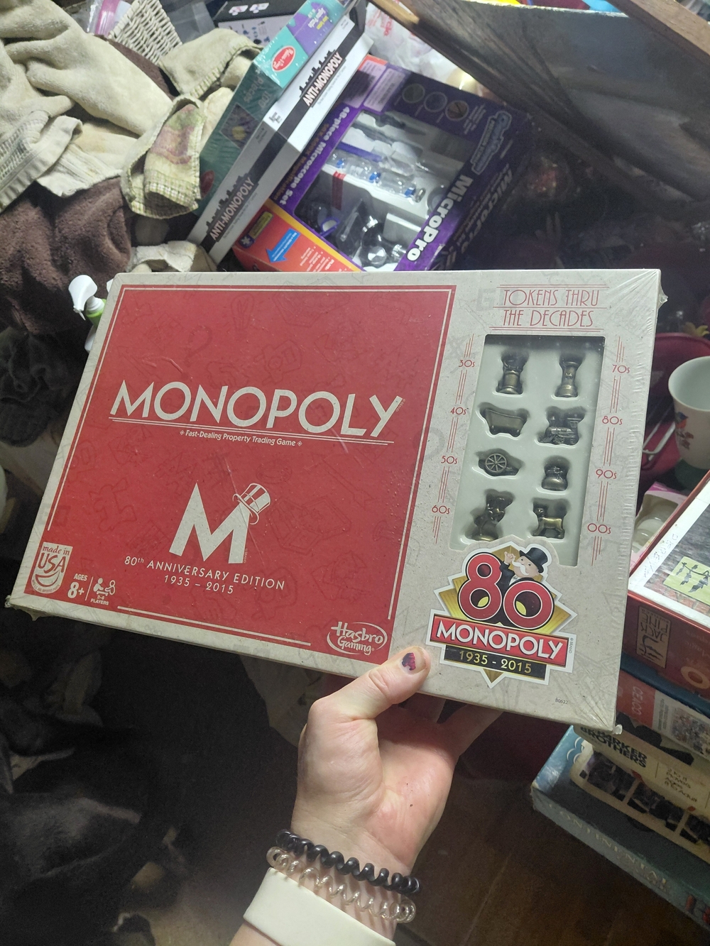 Hasbro Monopoly 80th Anniversary Edition Red & Cream Box